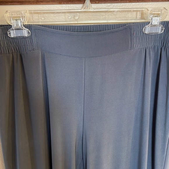 IMAN global chic gray wide leg SHORT pull on pants relaxed fit size Large short - Picture 3 of 12